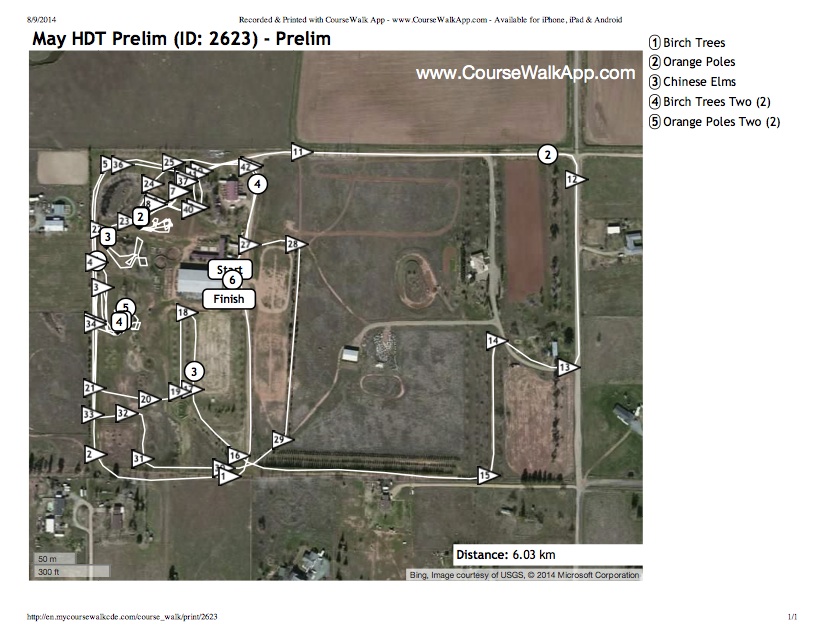 Printed course map