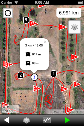 Show kilometer marker details